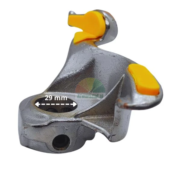 Universal steel mounting head 29 mm with yellow inserts