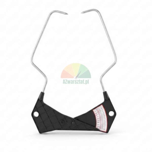 Rim width caliper gauge for truck wheels with measuring scale