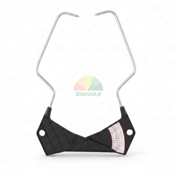 Rim width caliper gauge for truck wheels with measuring scale