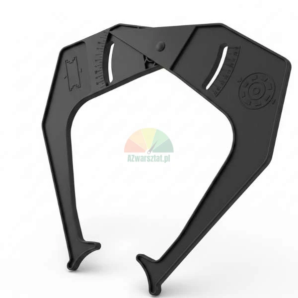 Caliper - rim width gauge for passenger car wheels black with scale
