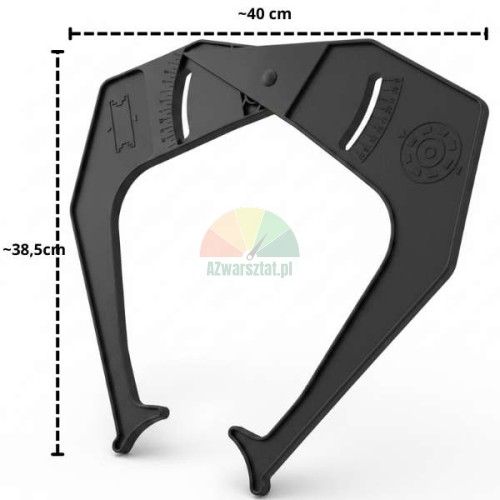 Rim width caliper for passenger car wheels