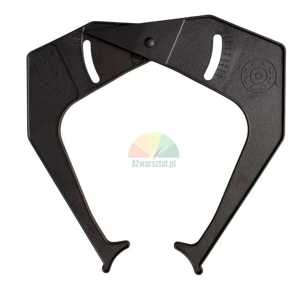 Black body fat caliper for measuring skinfold thickness on a white background