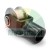 Metal guide roller in a black housing with a mounting sleeve