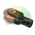 Steel pulley wheel with a black mounting bracket