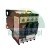 AC contactor model CJX2-0910 with blue buttons and labeled connection terminals on a white background