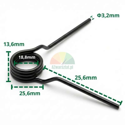 Tire changer rotation switch spring 25mm with dimensions