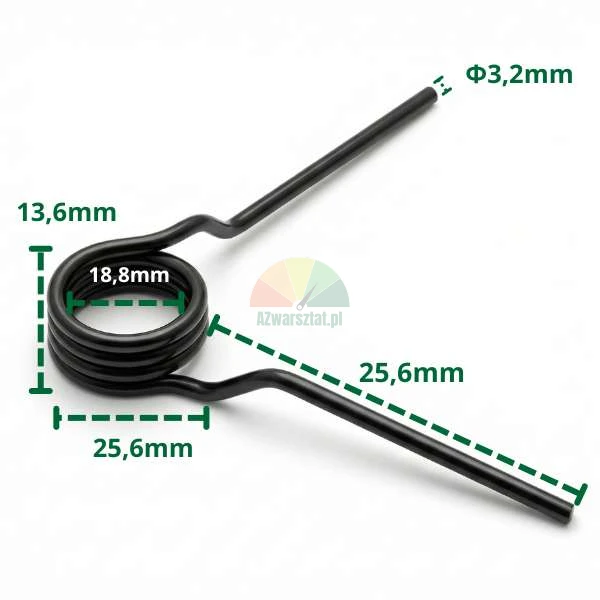 Tire changer rotation switch spring 25mm with dimensions