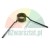 Black metal torsion spring on a white background