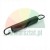 Black tension spring 8.2 cm long with hooks at both ends.