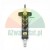 Black pneumatic manifold with three push-in fittings and two brass plugs, mounting hole spacing 38 mm.