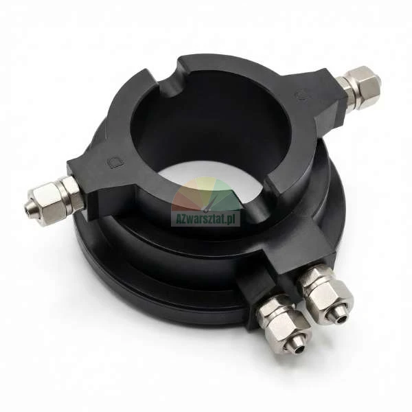 Black under-table air distributor type A 49.5 mm with metal fittings
