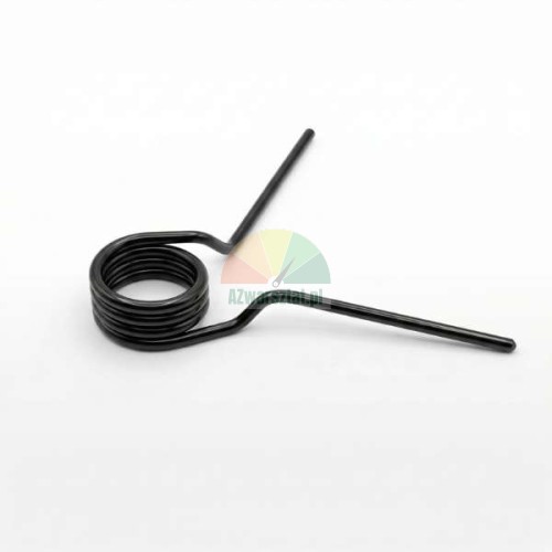 Black 29mm direction change spring on a white background