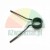 Black metal torsion spring on a white background.