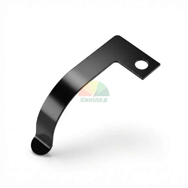 Black metal spring plate left with mounting hole