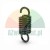 Black metal tension spring with hooks on both ends
