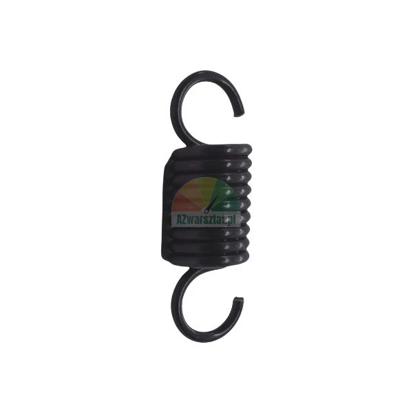 Black extension spring with hooks at both ends