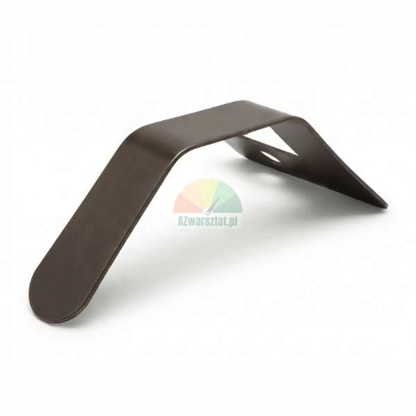 Brown metal roof snow guard isolated on a white background.