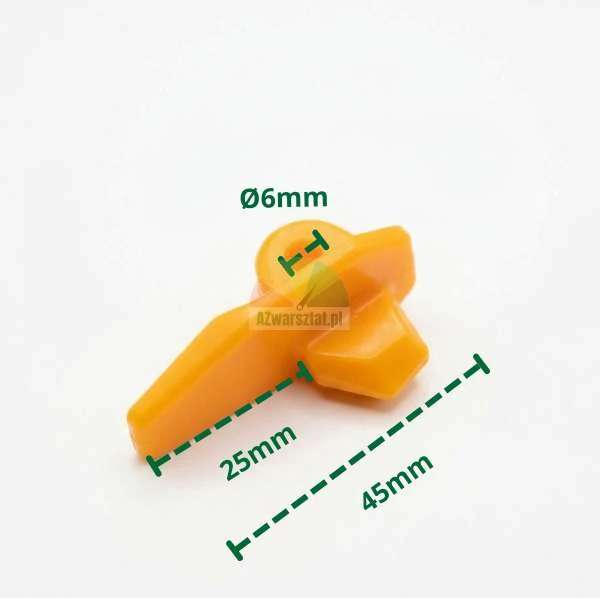 Plastic mounting foot cover Type O with dimensions