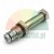 Metal hydraulic cartridge valve with mesh filter and O-rings on a white background.
