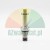 Metal hydraulic valve with a brass adjustment screw, threaded base, and mesh filter on a white background.