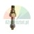 Metal hydraulic component with threading and nuts on a white background.