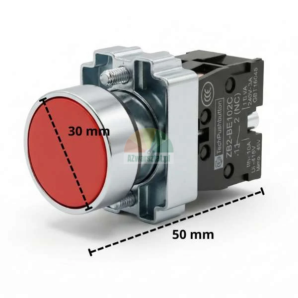 Red lift push button 1xNC