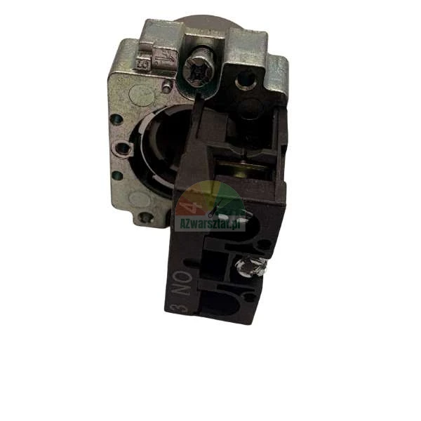 Normally Open (NO) contact block for control push buttons with metal mounting bracket.