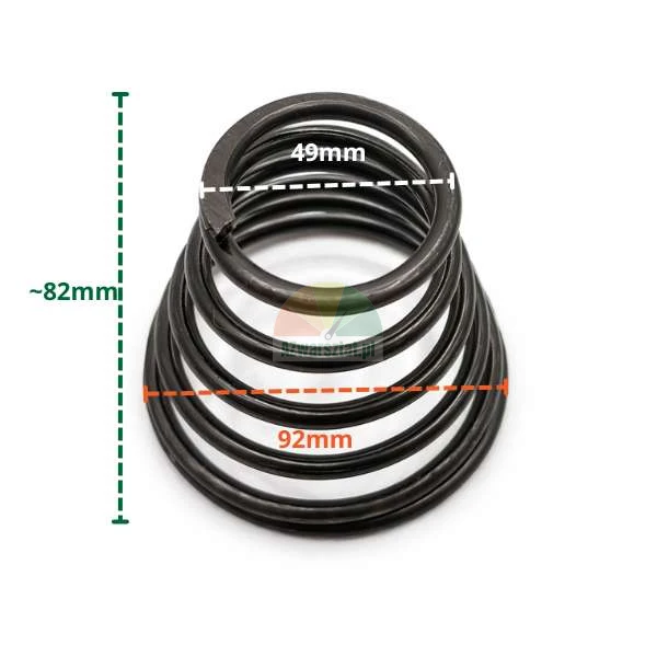 Conical balancer compression spring 82mm with diameters 49mm and 92mm