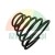 Black conical compression spring on a white background.