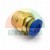 Brass straight pneumatic fitting 6mm to G12.7 thread with blue push-in collar