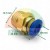 Pneumatic fitting 6mm G12.7 with dimensions