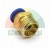 Brass pneumatic push-in fitting with male thread and blue release ring