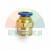 Brass pneumatic push-in fitting with a blue release ring and pre-applied thread sealant.
