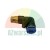 Pneumatic elbow push-in fitting with brass thread and blue release ring.