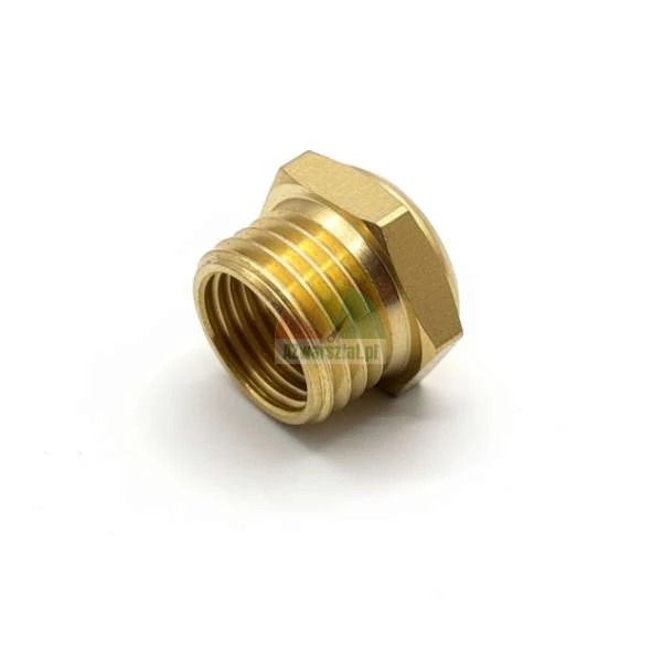 Brass pneumatic silencer vent with 12.7 mm thread and hexagonal head
