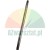 Long metal shaft with threaded ends on a white background.