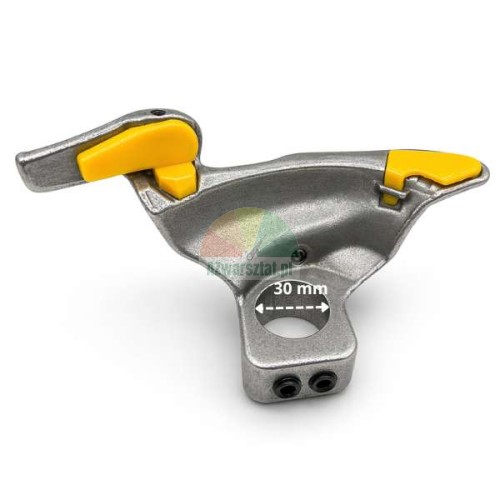 Steel mounting head 30mm (S) with yellow protectors