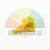 Yellow plastic mounting clip for electric fence wire