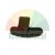 Small black rubber seal or bumper in a T-shape on a white background.