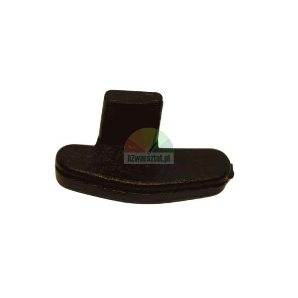 Small black rubber seal or bumper in a T-shape on a white background.