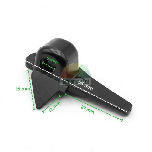 Plastic mounting foot cover Type AF with dimensions