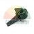 Black plastic handle or lever component for technical equipment.