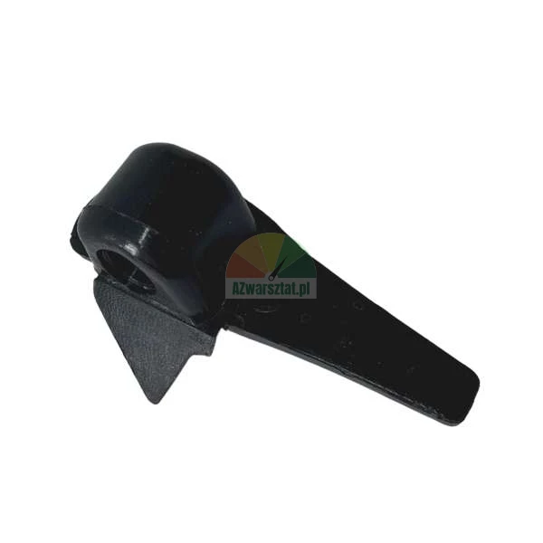 Small black plastic part, likely a mechanical latch or lever.
