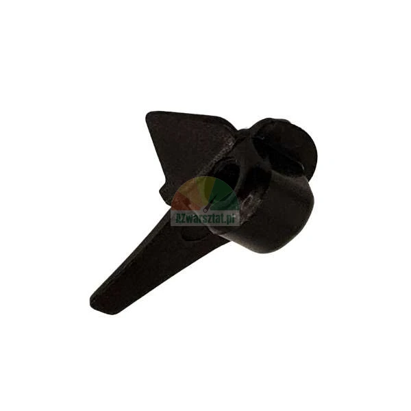 Black mechanical toggle part with a central opening