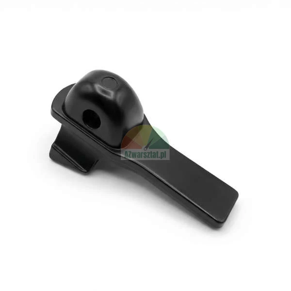 Black plastic cover for mounting foot Type AG on a white background.