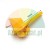 Yellow plastic lockout device component with 20mm and 30mm dimensions indicated.