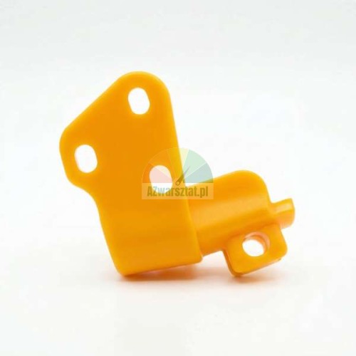 Yellow plastic mounting foot cover Type X for tire changers.