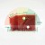Plastic cover for mounting foot Type AB red with dimensions