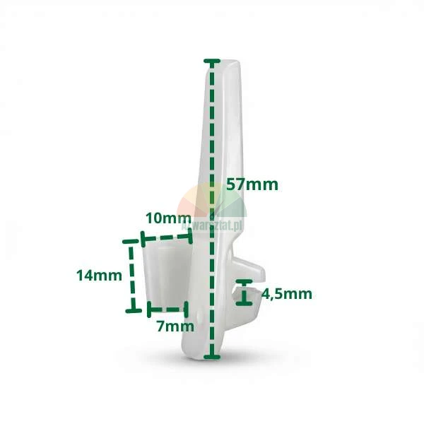 Plastic mounting foot cover Type AD with dimensions