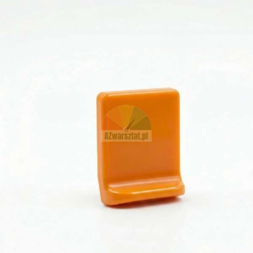 Orange plastic mounting foot cover Type Z on a white background.